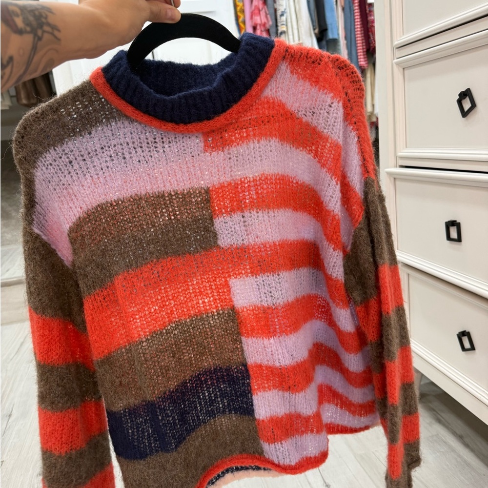 Free People Multicolor Striped Sweater